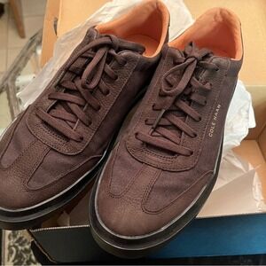 Cole Haan Men's 10 New Dark Chocolate Canvas Sneakers